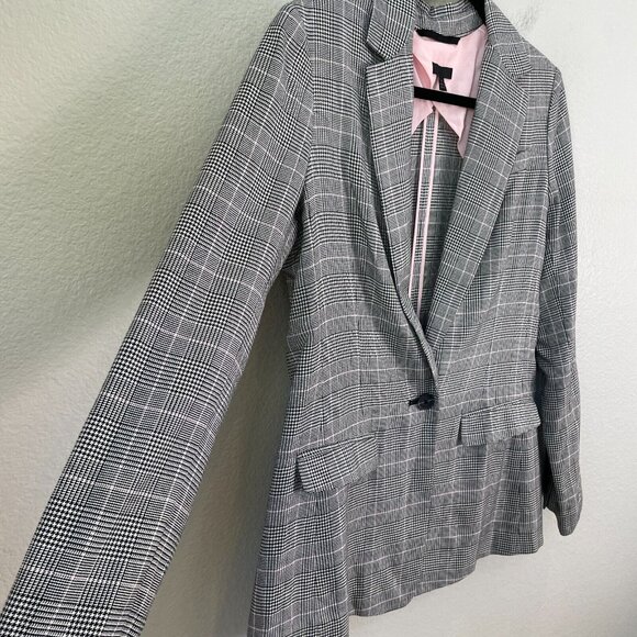 ATM Anthony Thomas Melillo Womens 2 Houndstooth Plaid Blazer Jacket - Picture 11 of 16